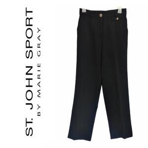 St. John Sport Black Slacks Trousers Golf Pants Size 4